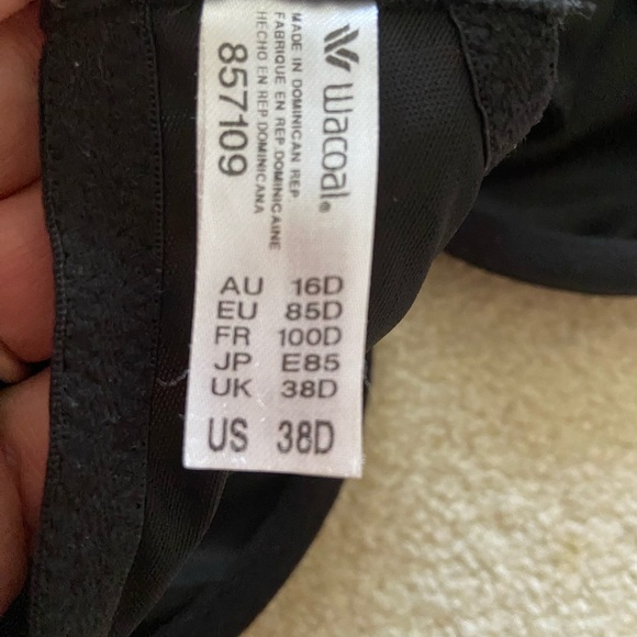 Wacoal Elegant Black Women's Bra size 38D - Picture 3 of 4